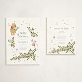 "Disney's Winnie the Pooh In Bloom" - Baby Shower Insert Cards in Spring by Townsend Majors - With Invitation