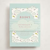 "Disney's Baby Dumbo" - Baby Shower Insert Cards in Baby Blue by Kanika Mathur - With Bellyband