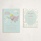 "Disney's Baby Dumbo" - Baby Shower Insert Cards in Baby Blue by Kanika Mathur - With Invitation