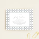 "Boho Frame" - Baby Shower Insert Cards in Dove by Tamara Hilje - Front