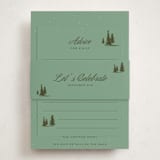 "Winter Cabin" - Baby Shower Insert Cards in Pine by Jen Ramsey - With Bellyband