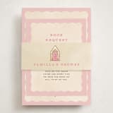 "Holiday Greetings" - Baby Shower Insert Cards in Cotton Candy by Pixel and Hank - With Bellyband