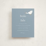 "Little Goose" - Baby Shower Insert Cards in Bluebell by Hudson meet Rose - Front