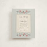 "Parisian Roses" - Baby Shower Insert Cards in Antique Sky by Ana de Sousa - Front