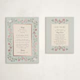 "Parisian Roses" - Baby Shower Insert Cards in Antique Sky by Ana de Sousa - With Invitation
