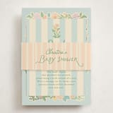 "Vintage blossom" - Baby Shower Insert Cards in Sky by Creo Study - With Bellyband