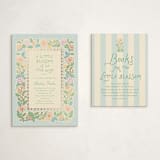 "Vintage blossom" - Baby Shower Insert Cards in Sky by Creo Study - With Invitation
