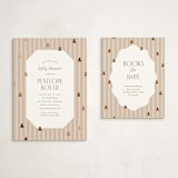 "Teddy Bear Stripes" - Baby Shower Insert Cards in Beary by Cindy Reynolds - With Invitation