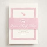 "un hochet" - Baby Shower Insert Cards in Watermelon by Creo Study - With Bellyband