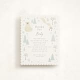 "Arctic friends" - Baby Shower Insert Cards in Seafoam by Jennifer Wick - Front