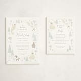 "Arctic friends" - Baby Shower Insert Cards in Seafoam by Jennifer Wick - With Invitation