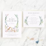 "Woodland" - Baby Shower Insert Cards in Forest by Lori Wemple - With Invitation