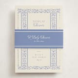 "Bloomy Baby" - Baby Shower Insert Cards in Cobalt by Ana Sharpe - With Bellyband