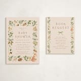 "Forest Baby Shower" - Baby Shower Insert Cards in Sand by frau brandt - With Invitation