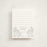 "The Adventure Begins" - Baby Shower Insert Cards in Sage by Kiersten Garner - Front
