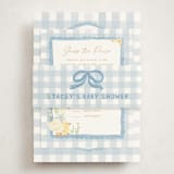 "Vintage goose" - Baby Shower Insert Cards in Sky by Creo Study - With Bellyband