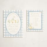 "Vintage goose" - Baby Shower Insert Cards in Sky by Creo Study - With Invitation
