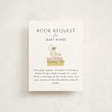 "Tropical Animals" - Baby Shower Insert Cards in Ivory by Kate Blalock - Front
