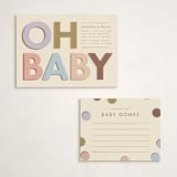 "block letters" - Baby Shower Insert Cards in Muted by Ellen Schlegelmilch - With Invitation
