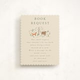 "Oval Forest" - Baby Shower Insert Cards in Sand by Hannah Williams - Front