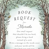 "Victorian Forest Scene" - Baby Shower Insert Cards in Mint by Becky Nimoy - Close-Up