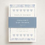 "Soft Quilt" - Baby Shower Insert Cards in Blueberry by frau brandt - With Bellyband