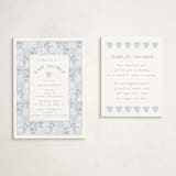 "Soft Quilt" - Baby Shower Insert Cards in Blueberry by frau brandt - With Invitation