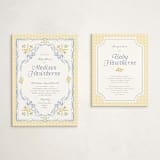 "Baby Eyelet" - Baby Shower Insert Cards in Sunshine by Erin L. Wilson - With Invitation