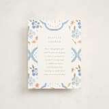 "BlueFloralbaby" - Baby Shower Insert Cards in Icing by samovilka - Front