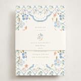 "BlueFloralbaby" - Baby Shower Insert Cards in Icing by samovilka - With Bellyband