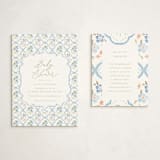 "BlueFloralbaby" - Baby Shower Insert Cards in Icing by samovilka - With Invitation