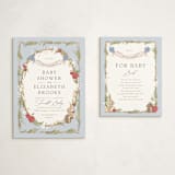 "Disney's Snow White Someday" - Baby Shower Insert Cards in Blue Skies by Erin L. Wilson - With Invitation