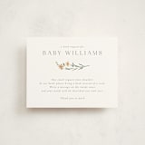 "Gentle Wildflower" - Baby Shower Insert Cards in Meadow by Petra Kern - Front