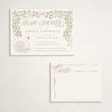 "Swan Princess" - Baby Shower Insert Cards in Ballet Slipper by Jenna Holcomb - With Invitation