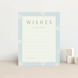 "Daisies" - Baby Shower Insert Cards in Baby Blue by Ani Somi - Front