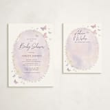 "Fabled" - Baby Shower Insert Cards in Blush by Jelena Vuletic - With Invitation