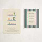"Baby Shelfie" - Baby Shower Insert Cards in Classic Library by Julia Starr - With Invitation