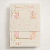 "Milk Truck" - Baby Shower Insert Cards in Blush by Gwen Bedat - With Bellyband