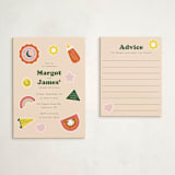 "Scout Badges" - Baby Shower Insert Cards in Sunshine by Hudson meet Rose - With Invitation