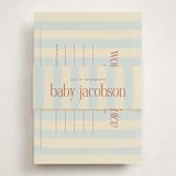 "we're having a party" - Baby Shower Insert Cards in Powder Blue by Ellen Schlegelmilch - With Bellyband