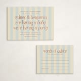 "we're having a party" - Baby Shower Insert Cards in Powder Blue by Ellen Schlegelmilch - With Invitation