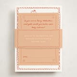 "Stork Party" - Baby Shower Insert Cards in Tangerine by Zani van Zyl - With Bellyband