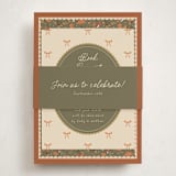 "Nuts for Baby" - Baby Shower Insert Cards in Pumpkin by Jackie Crawford - With Bellyband