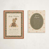 "Nuts for Baby" - Baby Shower Insert Cards in Pumpkin by Jackie Crawford - With Invitation