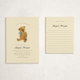 "Vintage Teddy" - Baby Shower Insert Cards in Glacier by Kimberly Morgan - With Invitation