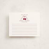 "Classic Cherries" - Baby Shower Insert Cards in Bing Cherry by Charter Oaks Creative - Front