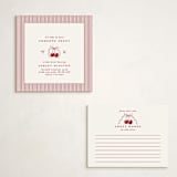"Classic Cherries" - Baby Shower Insert Cards in Bing Cherry by Charter Oaks Creative - With Invitation