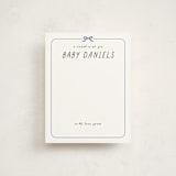 "Bonjour" - Baby Shower Insert Cards in Blueberry by Kate Ahn - Front