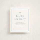 "Heartbeat" - Baby Shower Insert Cards in Provincial Blue by Stacey Meacham - Front