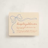 "Ribbon of Joy" - Baby Shower Insert Cards in Citrus Sky by Zove Ahhh - Front